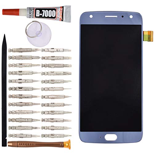 Image of LCD Screen Display Digitizer Touch Panel Without Frame Screen + Tool Kit and Adhesive Replacement for Motorola Moto X4 XT1900-5 XT1900-1 XT1900-2 XT1900-6 XT1900-4(Blue)