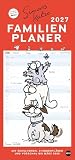 Simons Katze Familienplaner 2027: Familienkalender mit 5 Spalten. Humorvoll illustrierter Familien-Wandkalender mit Schulferien und Stundenplänen.