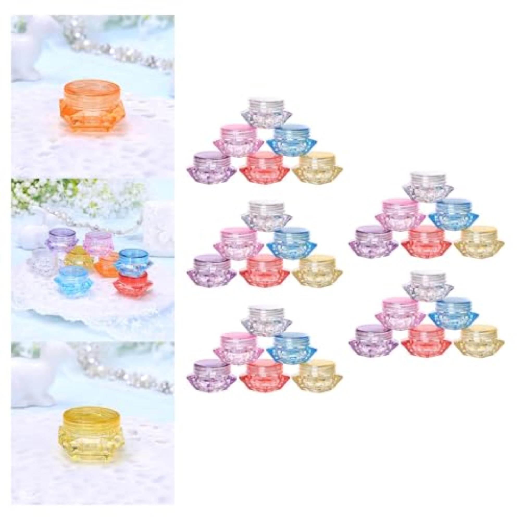 30x Empty Jar Container Lightweight Makeup Storage Jars