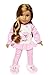 Brittany's Piggy Lounge Set Pjs with Slippers Compatible with American Girl Dolls - 18 Inch Doll Clothes