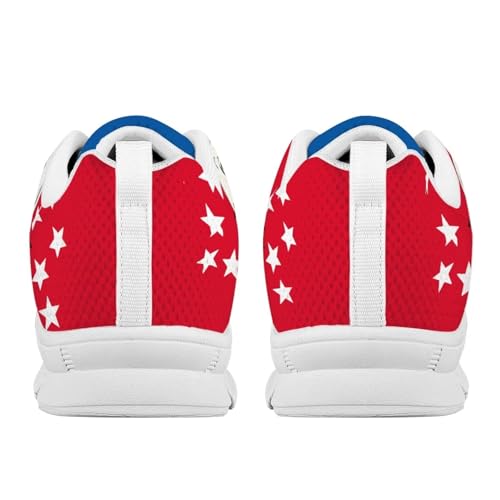 Image of GIFTPUZZ Mens Lace Up Athletic Trainers Running Sneakers Wedge Breathable Gym Lightweight Sports Tennis Shoes