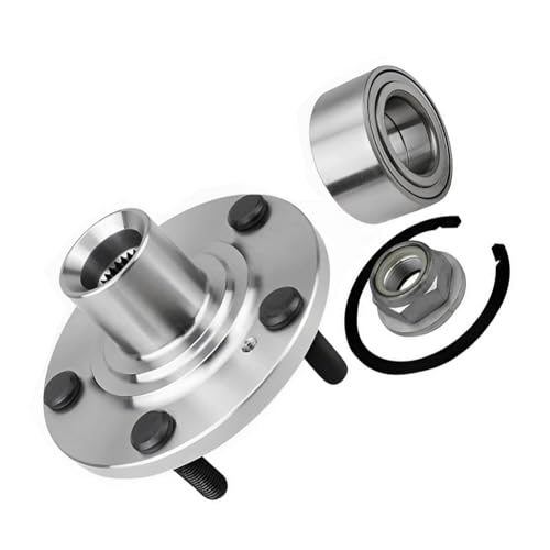 Image of Detroit Axle - Front 2pc Wheel Bearing Hub Kit for 07-10 Ford Edge Lincoln MKX, Wheel Bearing & Hub Driver Side CV Axle 2007 2008 2009 2010 Replacement