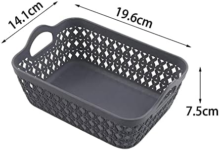 Yarebest Desktop Basket, Plastic Small Storage Trays Baskets Set of 12