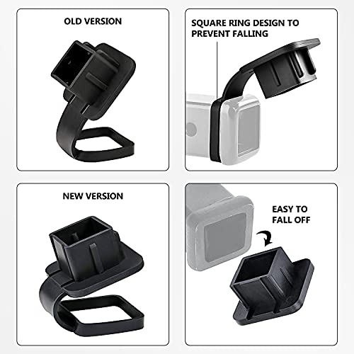 Trailer Hitch Cover Plug Cap Insert Fits 2" Receivers Black Receiver Tube Hitch Plug For Rv Suv And Cars #TOP2