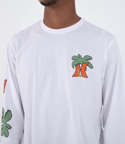 Hurley T-Shirt Manche Longue Hommes Oz en coton noir taille M