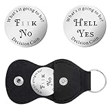 Valentine's Day Couples Gifts Decision Coin Pocket Hug Token Keychain No Yes Decision Maker Keyring Christmas Gift for Boyfriend Girlfriend Husband Wife (Yes No)