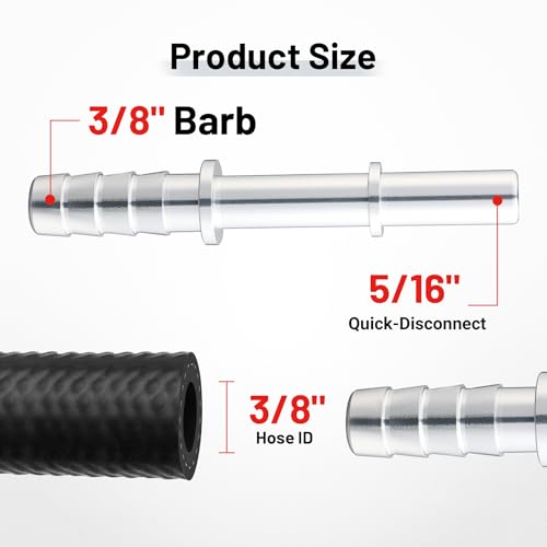 Image of EVIL ENERGY 5 /16 SAE quick-disconnect male to 3 /8 hose barb Fittings