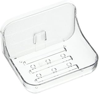 Addis 517872 Invisifix Bathroom Soap Dish holder, Translucent, 9.5 x 12 x 8 cm