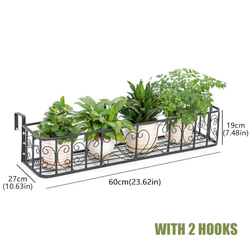 Jardinière multifonctionnelle pour garde-corps de balcon extérieur et terrasse