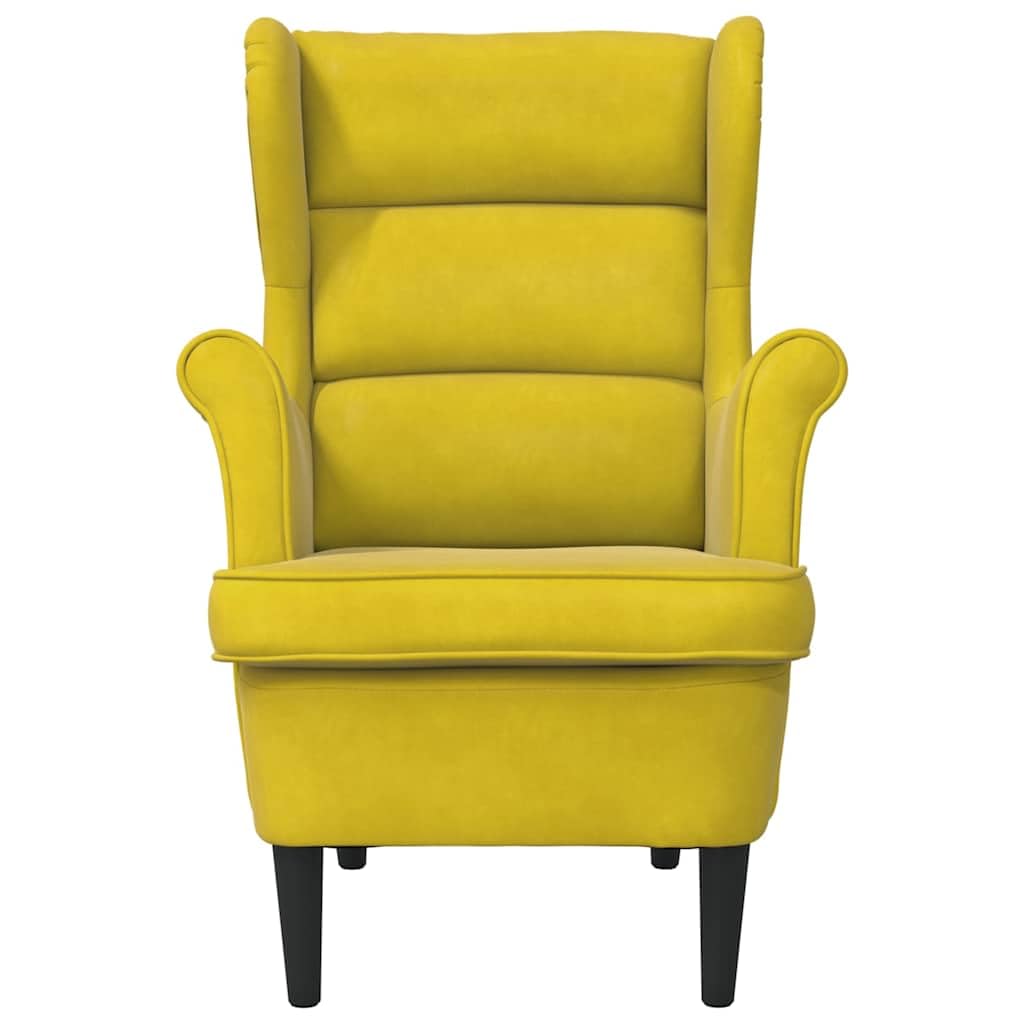 vidaXL Poltrona Giallo Senape in Velluto