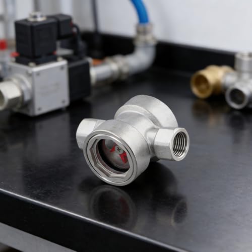Indicateur de débit d'eau en acier inoxydable 304 pour surveillance de canalisation industrielle - 8