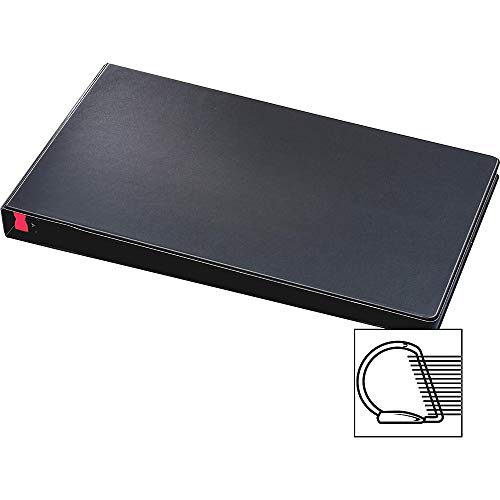 Cardinal Premier 11 X 17 3-Ring Binder, 1" Locking Slant-D Rings, Heavy-Duty Covers, 250-Sheet Capacity, Black With Spine Label (12112V4) #TOP4