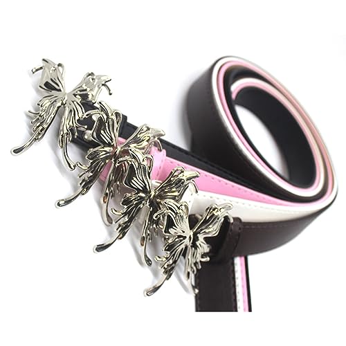 Casual Pin Buckle PU Belt For Women Cool Subculture Butterfly Buckle Waist Belt Vintage Belt For Teens Girls Accessory3