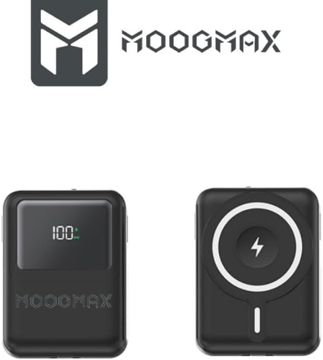 باور بانك لاسلكي 10000mAh شحن سريع 22.5W مع شاشة ر...