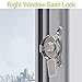 UFURMATE Window Sash Lock, 4Pcs Stainless Steel Sliding Window Locks Window Door Frame Security Locks Window Crescent Locks for Left Using (Silver)