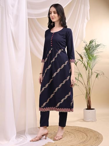 Kurta droite brodée tenue idéale pour journées actives