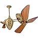 Matthews Fans AR-PB-WD Ar Ruthiane - 6 Blade Ceiling Fan In Contemporary and Transitional Style-12 Inches Tall and 46 Inches Wide, Finish Color: Polished Brass, Blade Color: Mahogany