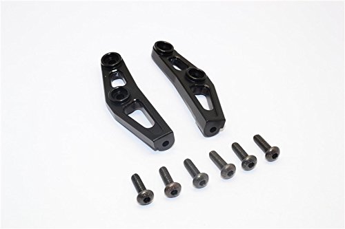 GPM For Vaterra K5 Blazer Ascender Upgrade Parts Aluminum Front Bumper Mount - 2 Pcs Set Black