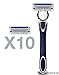 Dorco Pace 7 - Shaving Razor System for Men with Seven Curved Blades - Value Pack (10 Cartridges + 1 Handle)