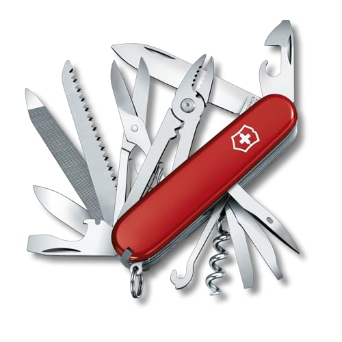 Victorinox Handyman Swiss Army Pocket Knife, Medium, Multi Tool, 24 Functions, Large Blade, Metal Saw