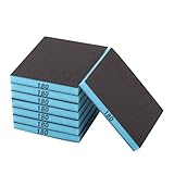 8 Stück Schleifschwamm 180 Körnung, Nass-Trocken Schleifblock, Schleifpads, Flexibles Schleifschwämme für Holz Metall Kunststoff Gipskarton Trockenbau