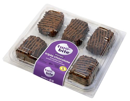 two-bite® Triple Chocolate Brownie Bars, Frozen, 6 ct