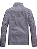 WenVen Men's Casual Cotton Jacket Outdoor Lightweight Leisure Jacket Classic Full-Zip Jacket Military Jacket Light Grey L #1
