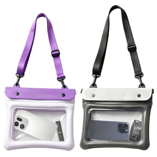 Funda flotante para teléfono (2 piezas) impermeable con cordón para playa