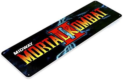 Tinworld Tin Sign: Mortal Kombat 2 Arcade Shop Game Room Marquee Metal Decor Retro Console A509 image 5