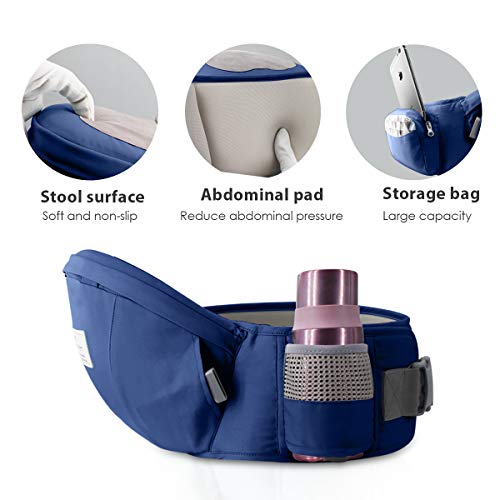 SONARIN 3 in 1 ademende heupstoel babydrager, winddicht & zonwering kap, multifunctioneel, ergonomisch, vrije maat… - Image 6