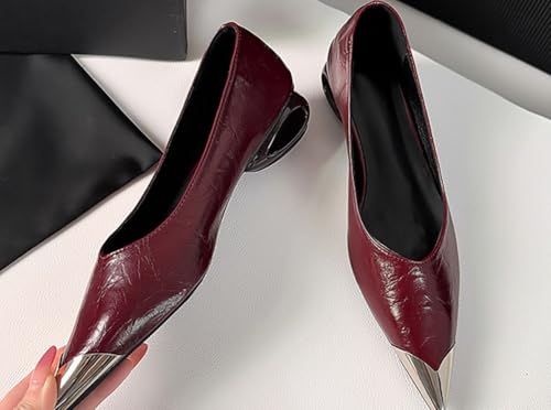 Flats for Womens Low Wedge Pointed Toe Ballet Flat Comfortable Dressy Slip On Casual Work Shoes Womens Flats Loafers 20254