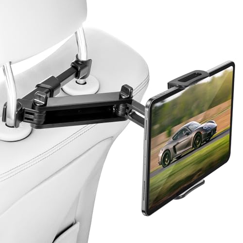 Carehabi Supporto Tablet Poggiatesta Auto, Extensible supporto per Tablet per sedile d'auto per iPad Pro 12,9/11/Air/Mini, Samsung Tab, Switch, Fire HD y Dispositivos de 4 a 12,9 Pulgadas