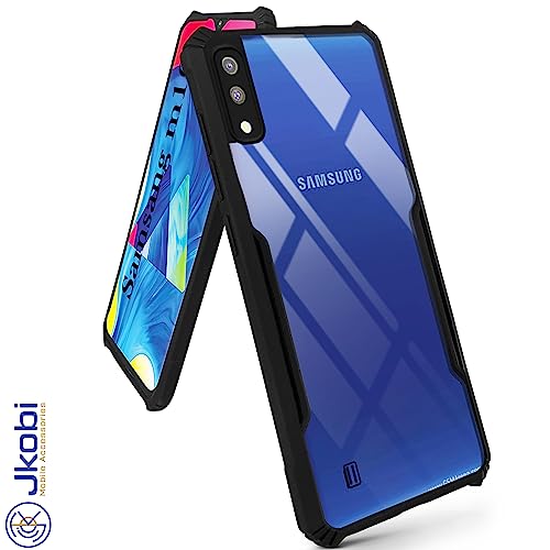 Image of Jkobi Back Cover Case for Samsung Galaxy M10 (Shockproof with Polycarbonate Clear Panel | Professional Black)