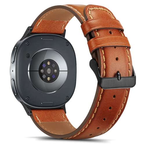 Image of Tasikar Leather Bands Compatible with Samsung Galaxy Watch Ultra 47mm (2025 /2024), Genuine Leather Strap Compatible with Samsung Galaxy Watch 8 40mm 44mm /8 Classic 46mm
