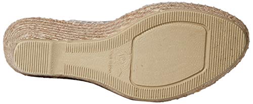 André Assous Women's Reese Espadrille Wedge Sandal, Pewter Suede, 10 M Us #TOP3