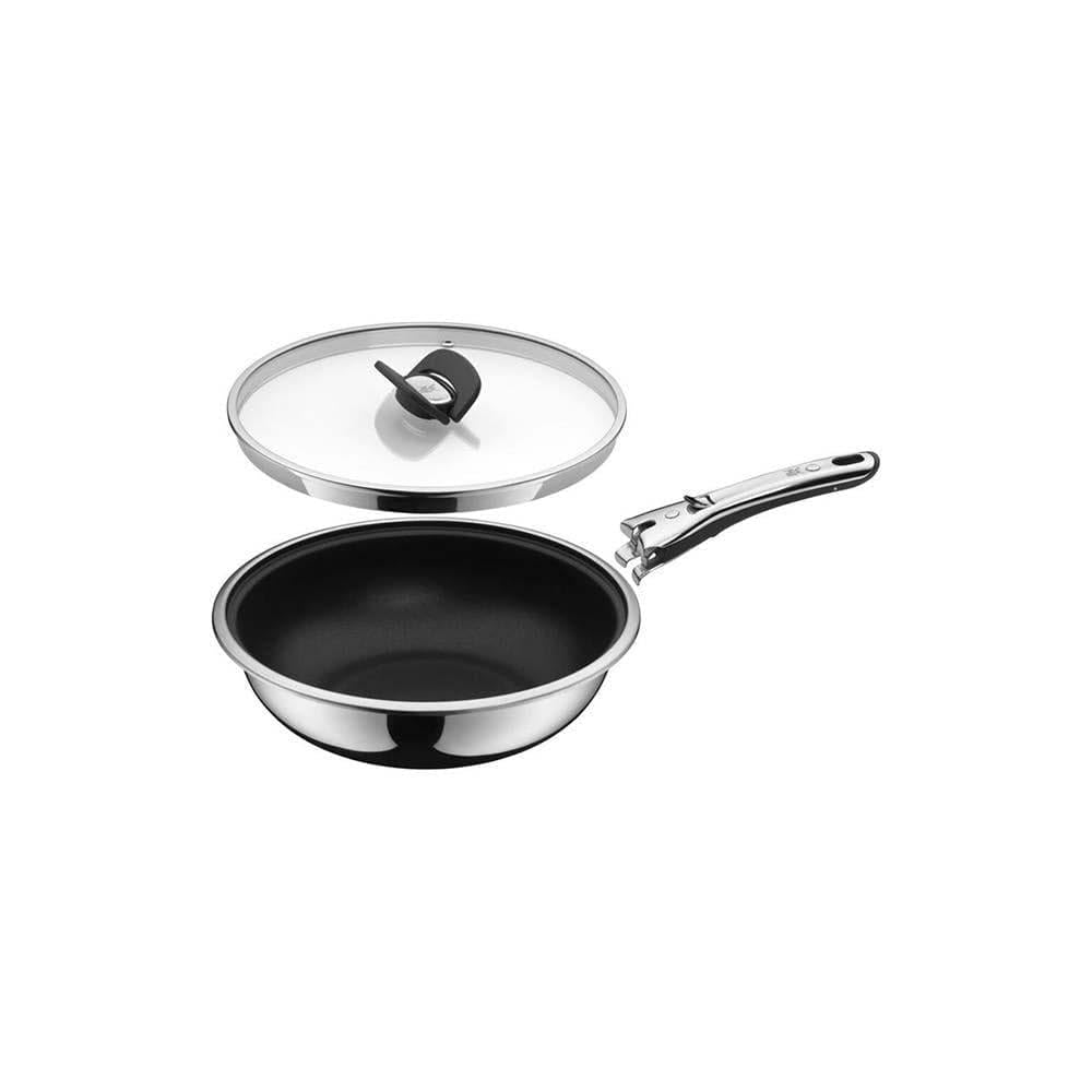 WMF Click&Serve - Tapa para cacerola (20 cm, apilable, con asas de mariposa, apta para lavavajillas)