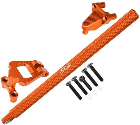 Aluminum Center Brace Bar & Mount For 1/10 Traxxas HOSS 4X4 VXL 90076-4 - 11Pc Set Orange