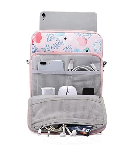 Image of SWOOK 13 inch Laptop Sleeve Case 13.3 Compatible with New MacBook Air M1 A2337 A2179 A1932 2018-2021| MacBook Pro A2338 M1 A2251 A2289 A2159 A1989 A1706 A1708|XPS Surface Pro ThinkPad Envy Swift 3 - Red Flower