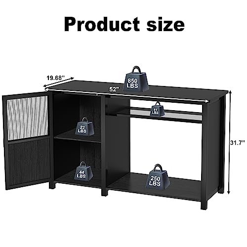 55-75 Gallon Fish Tank Stand，Aquarium Stand with Cabinet Storage and Heavy Du...