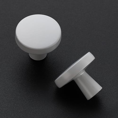 Image of Ravinte 30 Pack Drawer Pulls 1-1 /4 Inch Kitchen Cabinet Knobs Solid Round Dresser Drawer Knobs Grey Dresser Knobs Drawer Knobs Simple Cabinet Hardware for Cupboard Drawer Pulls