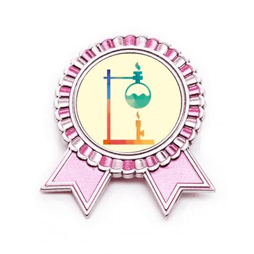 Broche flasque chauffante à fond rond rose en métal M pour veste