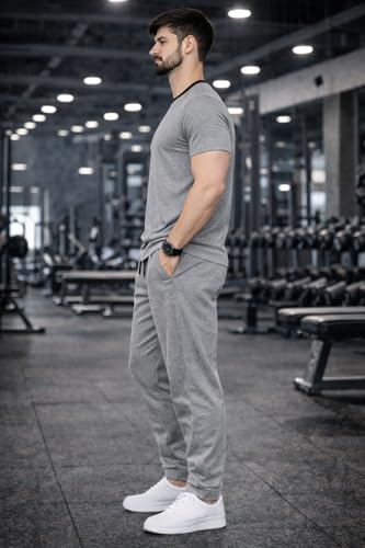 Image of Mack Jonney Men's Polyester Lycra Tracksuit | Lightweight Sports & Gym Wear | Comfortable Running & Training Track Suit for Men-MJ-184