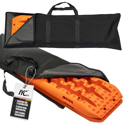 IYC4x4 Sandbleche Offroad Tragetasche – Anfahrhilfe & Bergehilfe für SUV, 4x4, Camping – Traktionshilfe Auto bei Sand, Schlamm & Schnee – Tragkraft t – Aufbewahrungstasche für Sandbleche