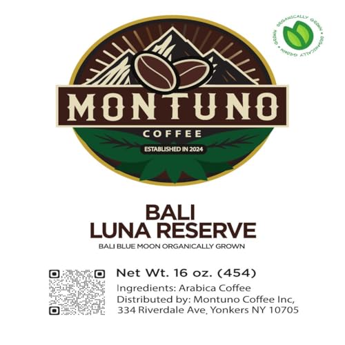 Montuno Coffee Bali Luna Reserve, Orgánico, Medio Tostado, 1 Lb miniatura 2