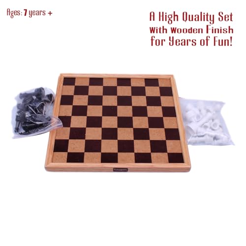 Funskool Games, Chess Classic, War and Strategy Game, Chess Set With Wooden Finish, for kids, Adults and Family, 2 Players, Ages 7 and Above