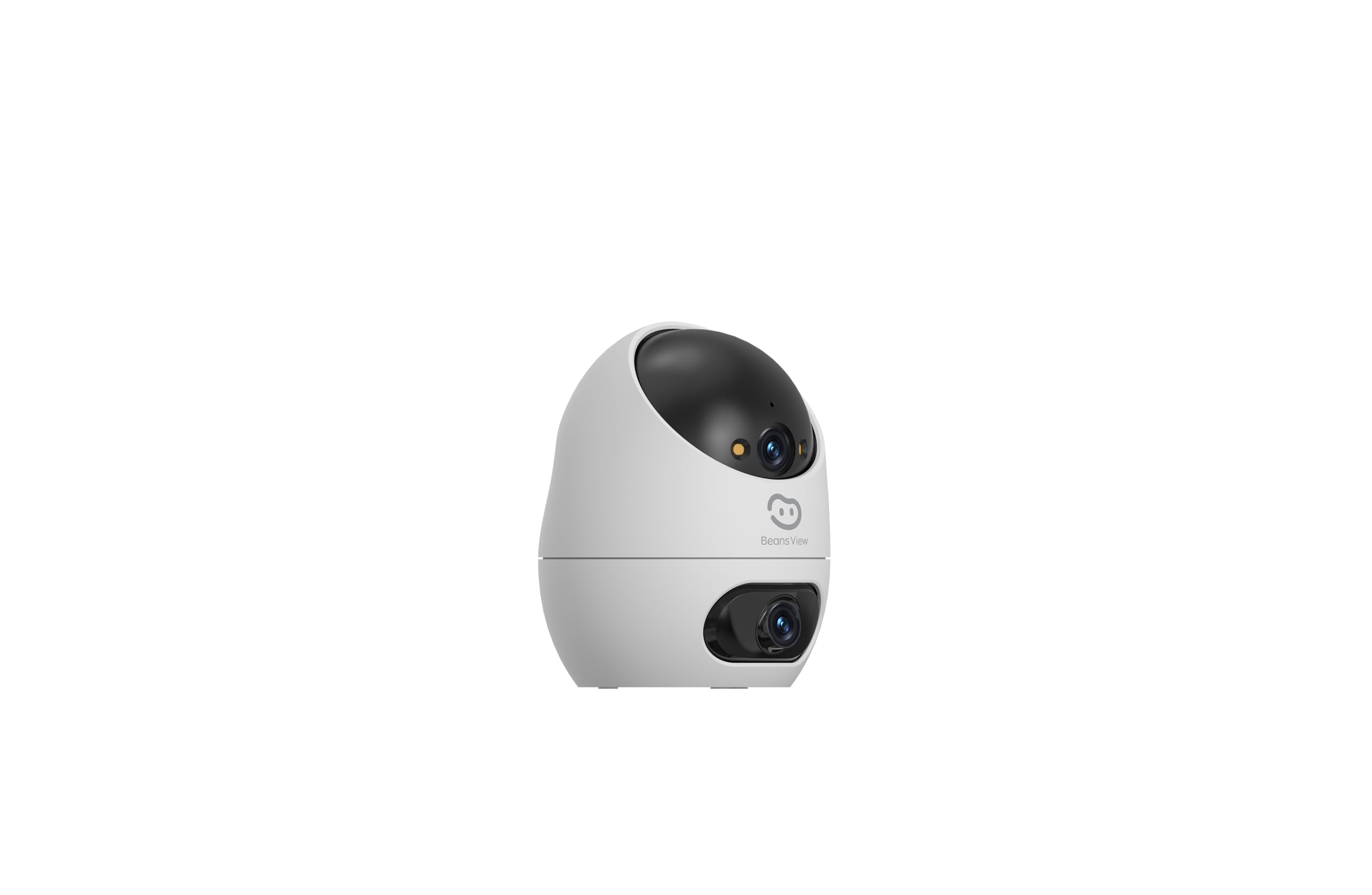 Beans View 2K+2K (3MP+3MP) Innenkamera Zwei Objektiven für Überwachung und Sicherheit, 2,4 GHz WLAN, 360°-Überwachung, Farb-Nachtsicht, Personenerkennung, Automatische Verfolgung, Kompatibel Alexa