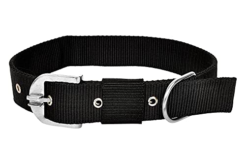 Image of Dog Export Quality Nylon Easy to Control Buckle Everyday Neck Collar Belt and Hand Weaved Durable Training Rope Leash Set (Black)