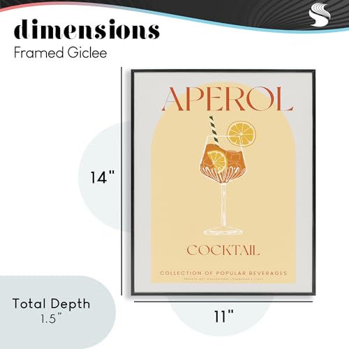 Aperol Cocktail cadre pour mur vide : la solution déco rétro Stupell Industries