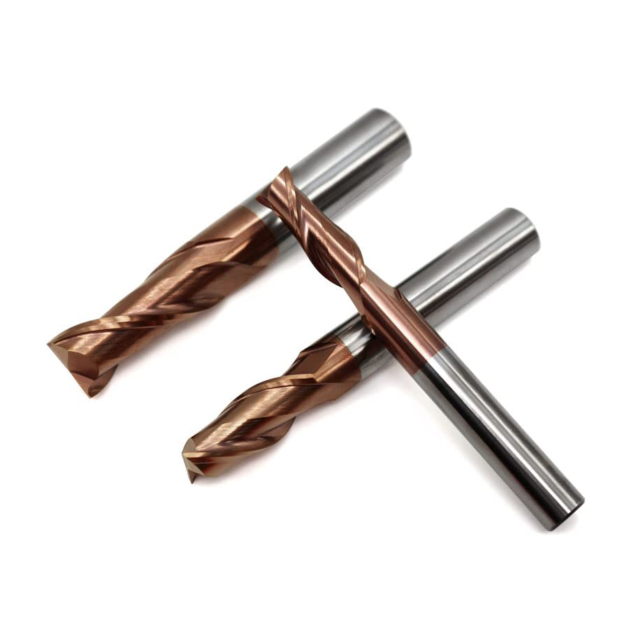 HRC55 Tungsten Steel End Mills 2Flute Carbide Alloy Coated 4 5 6 8 16mm Flat Milling Cutter CNC Machining Center Tools For Lathe - (Dimensions: 2F D3.5xD4x50L)