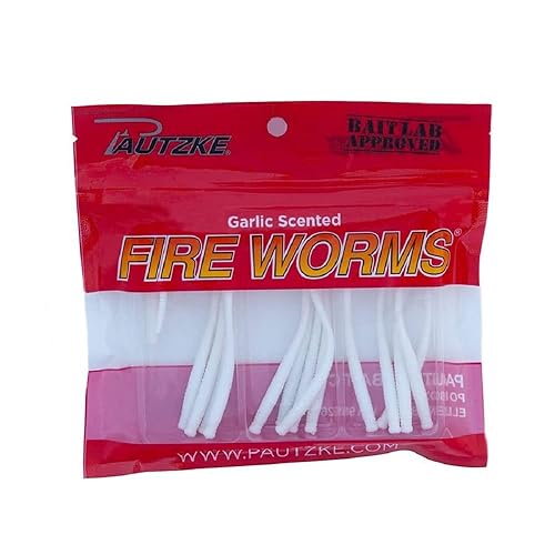 Pautzke Fire Worms – Garlic-Scented Soft Plastic Bait (15-Pa...